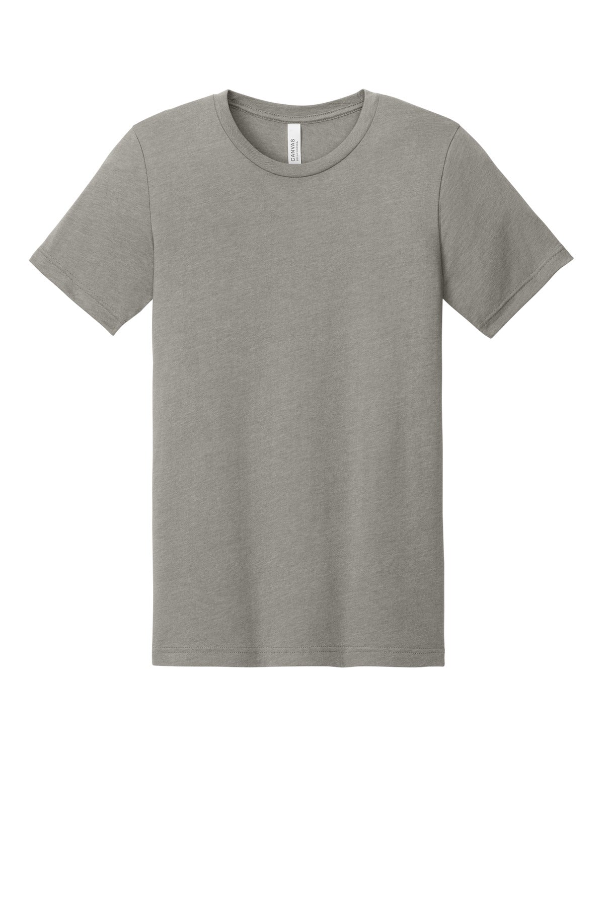 BELLA+CANVAS Unisex Heather CVC Short Sleeve Tee - Heather Stone - flat front