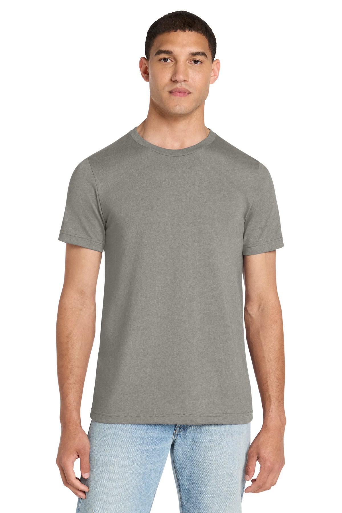 BELLA+CANVAS Unisex Heather CVC Short Sleeve Tee - Heather Stone - front