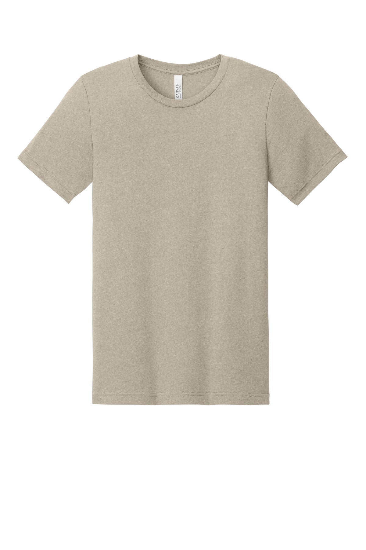 BELLA+CANVAS Unisex Heather CVC Short Sleeve Tee - Heather Tan - flat front