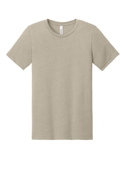 BELLA+CANVAS Unisex Heather CVC Short Sleeve Tee - Heather Tan - flat front