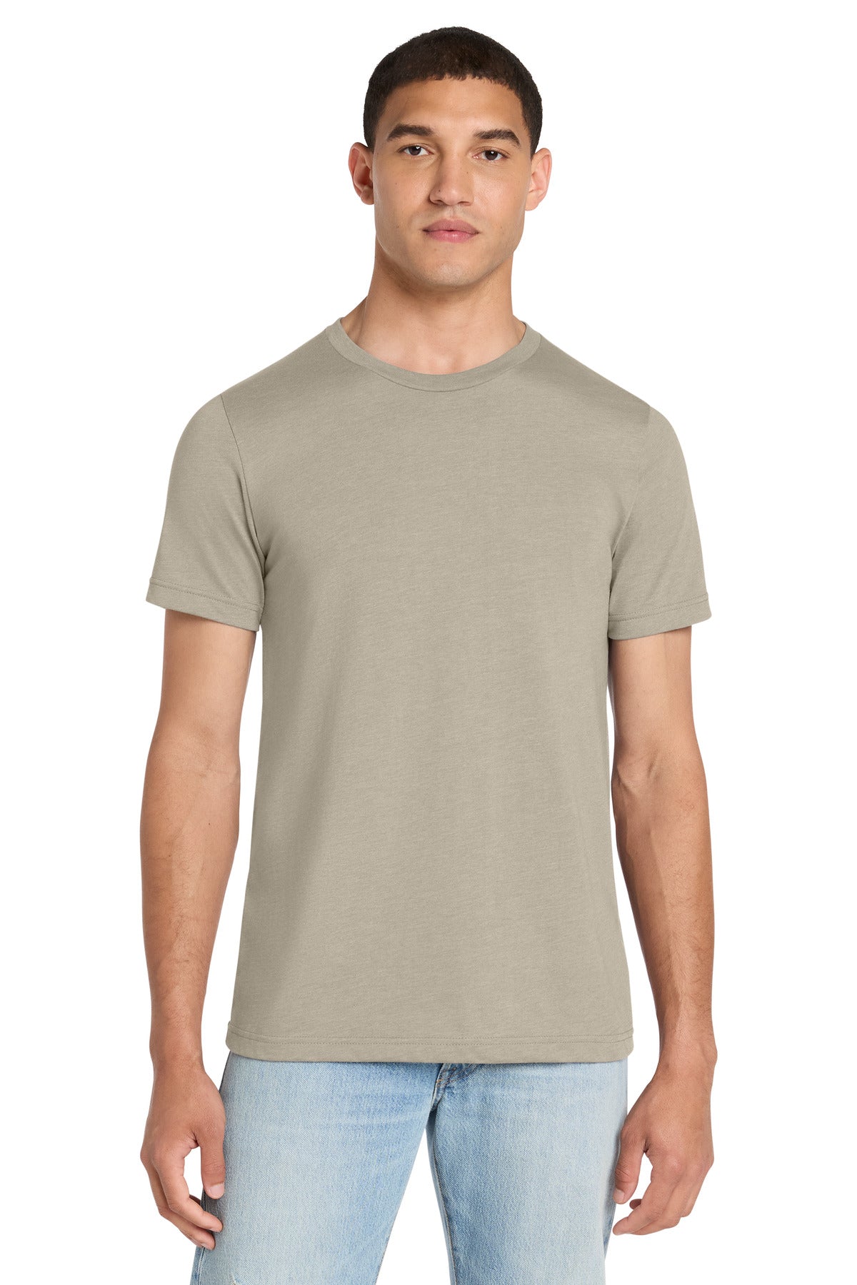 BELLA+CANVAS Unisex Heather CVC Short Sleeve Tee - Heather Tan - front