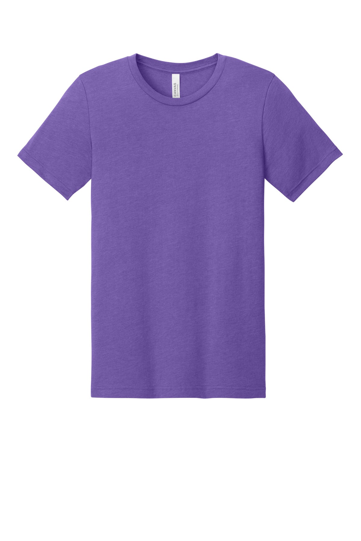 BELLA+CANVAS Unisex Heather CVC Short Sleeve Tee - Heather Team Purple - flat front