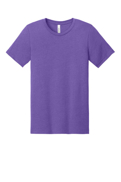 BELLA+CANVAS Unisex Heather CVC Short Sleeve Tee - Heather Team Purple - flat front