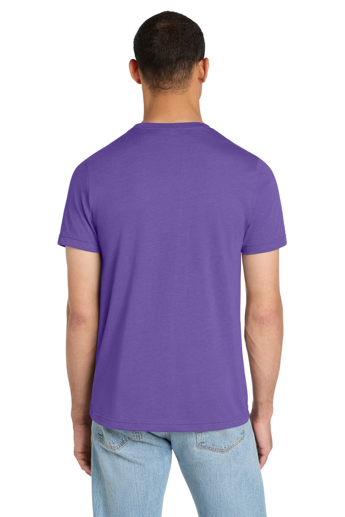 BELLA+CANVAS Unisex Heather CVC Short Sleeve Tee - Heather Team Purple - back