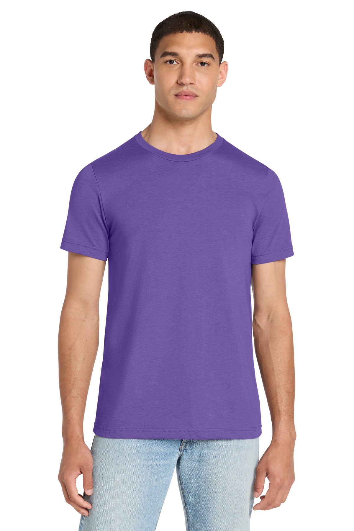 BELLA+CANVAS Unisex Heather CVC Short Sleeve Tee - Heather Team Purple - front