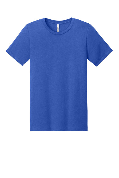 BELLA+CANVAS Unisex Heather CVC Short Sleeve Tee - Heather True Royal - flat front