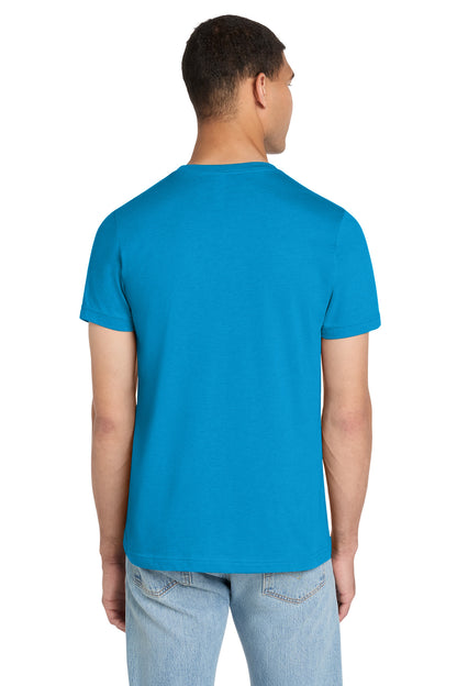 BELLA+CANVAS Unisex Heather CVC Short Sleeve Tee - Neon Blue - back