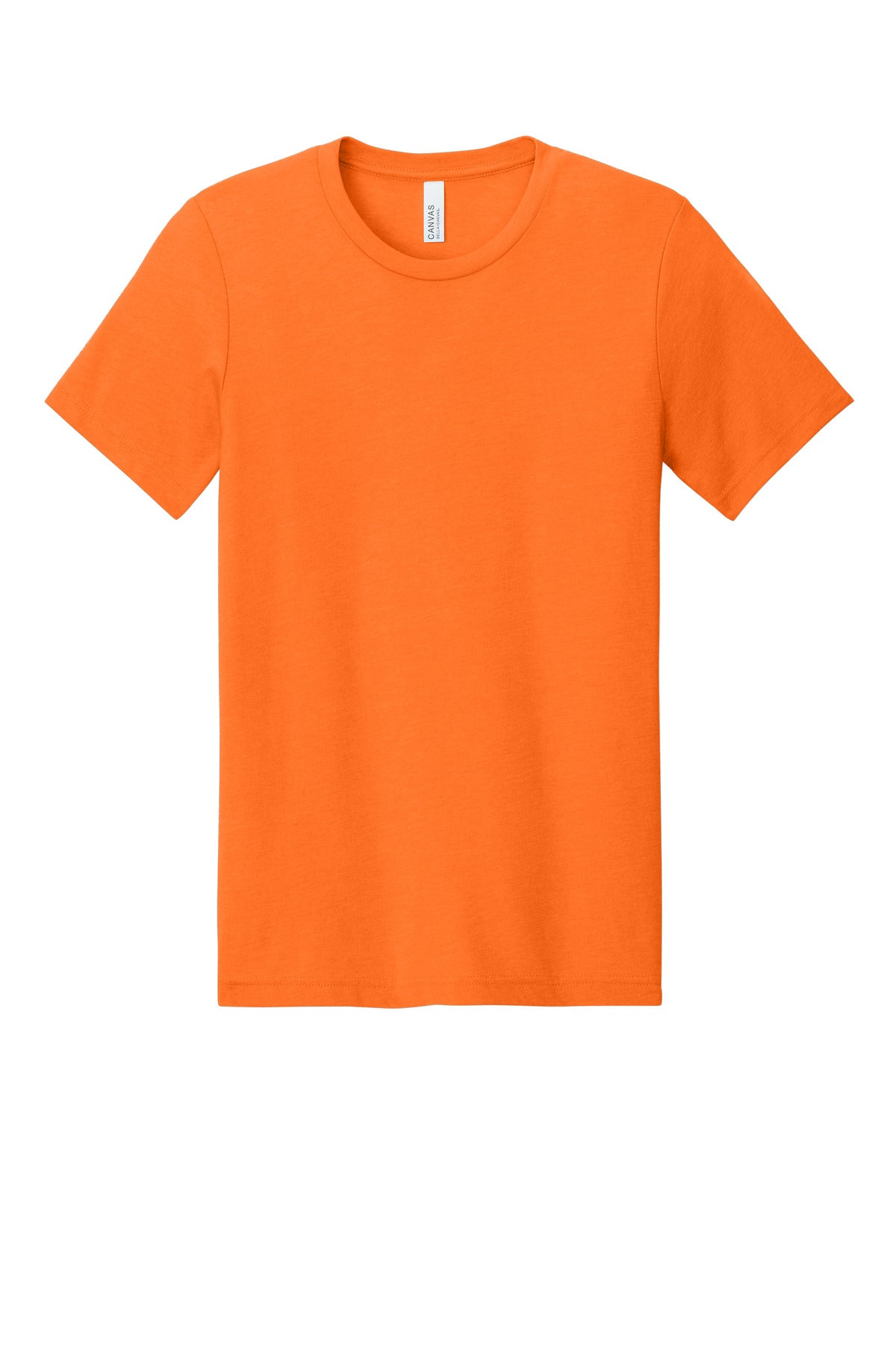 BELLA+CANVAS Unisex Heather CVC Short Sleeve Tee - Neon Orange - flat front