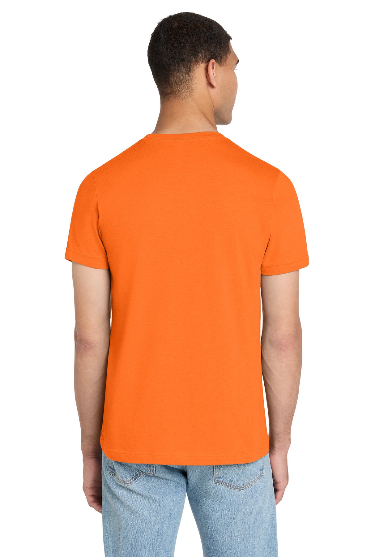 BELLA+CANVAS Unisex Heather CVC Short Sleeve Tee - Neon Orange - back