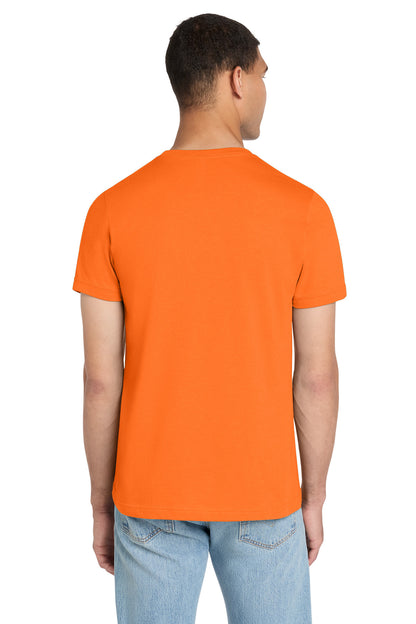 BELLA+CANVAS Unisex Heather CVC Short Sleeve Tee - Neon Orange - back