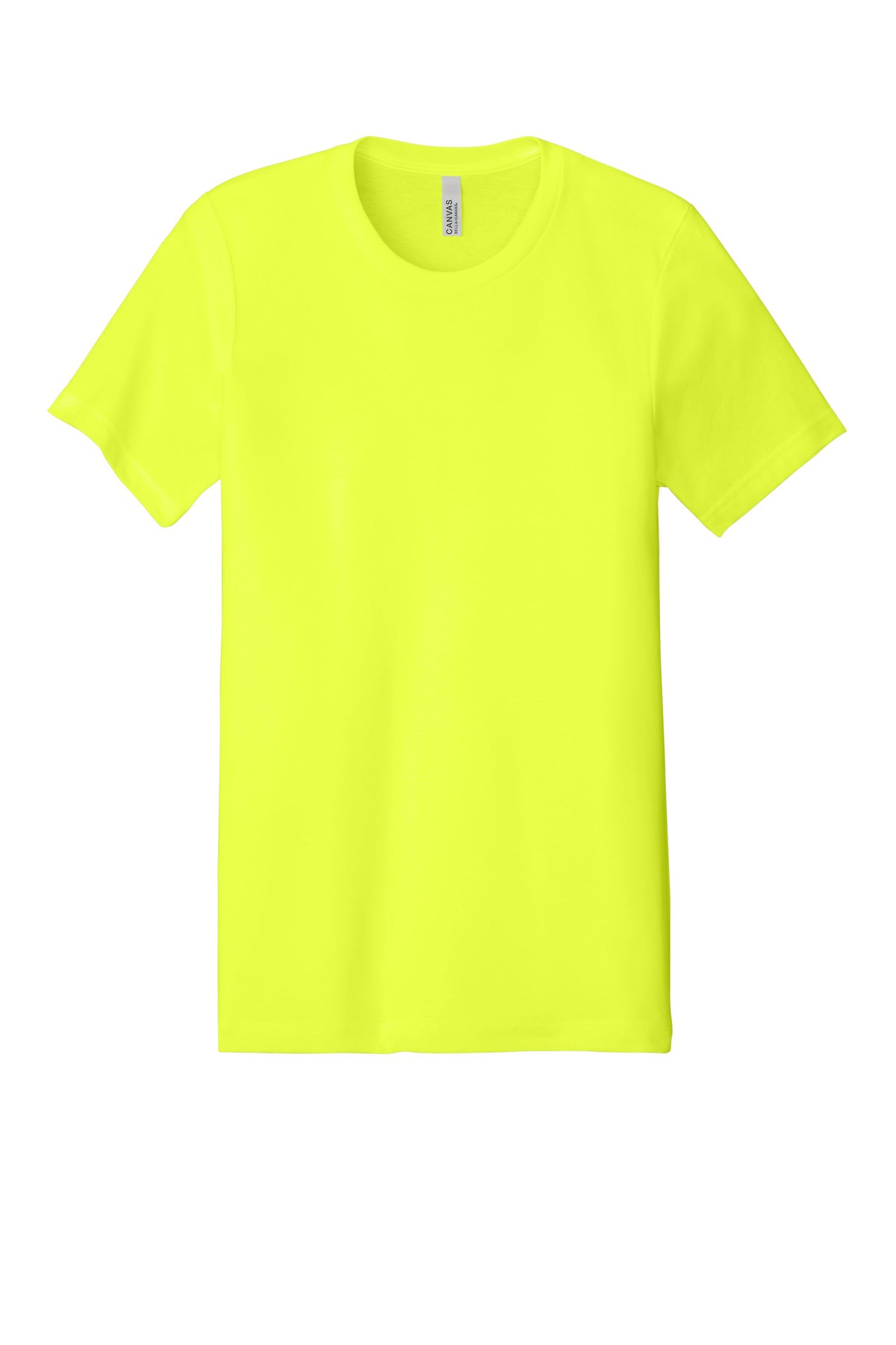 BELLA+CANVAS Unisex Heather CVC Short Sleeve Tee - Neon Yellow - flat front