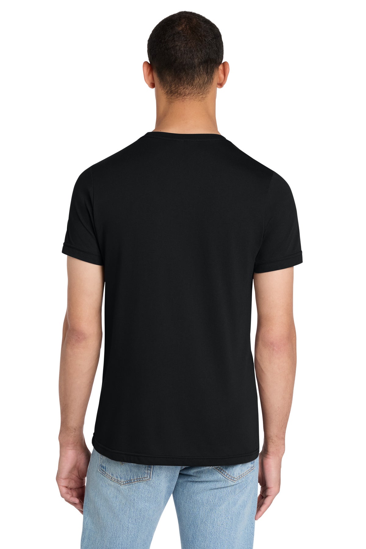 BELLA+CANVAS Unisex Heather CVC Short Sleeve Tee - Solid Black Blend - back