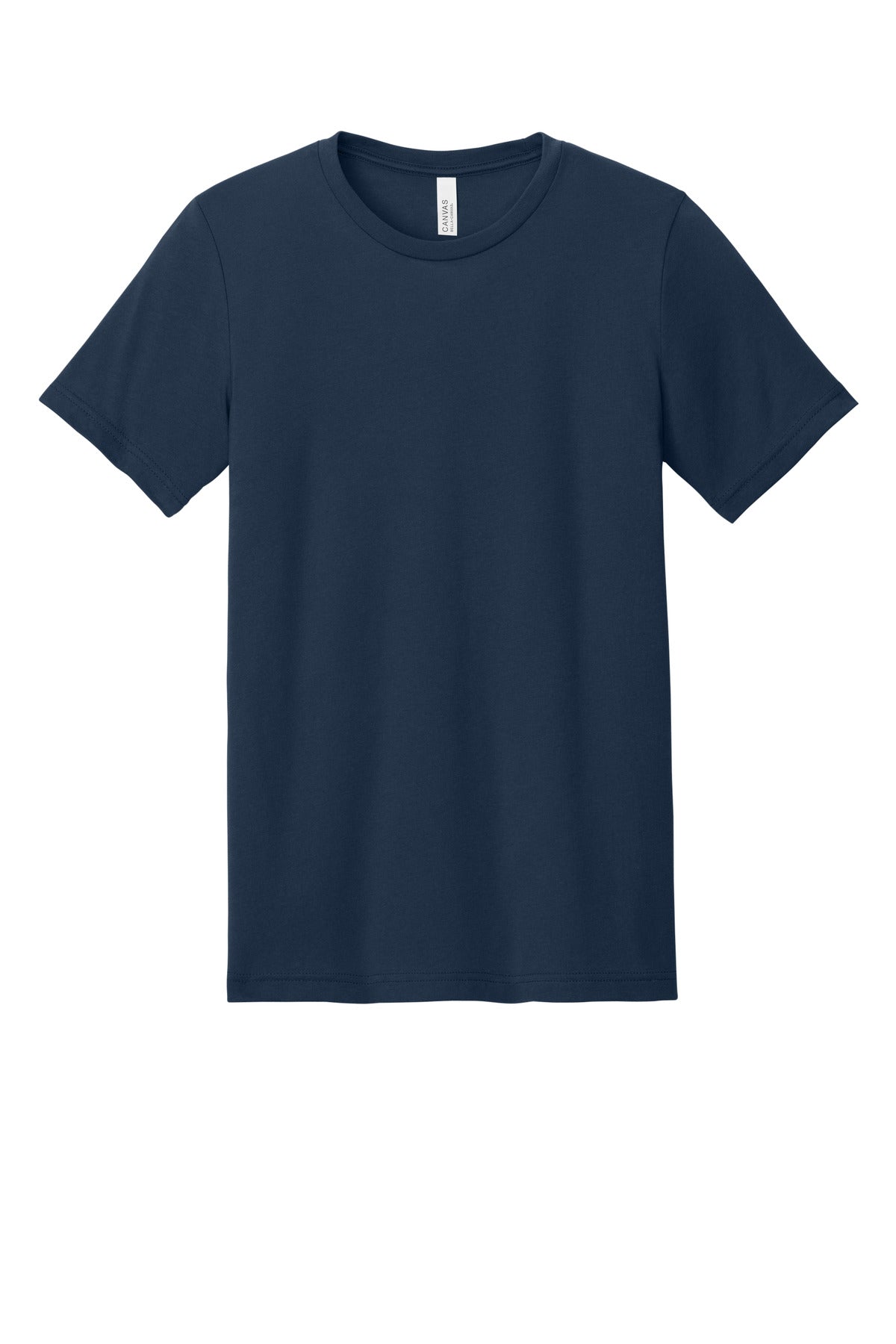 BELLA+CANVAS Unisex Heather CVC Short Sleeve Tee - Solid Navy Blend - flat front