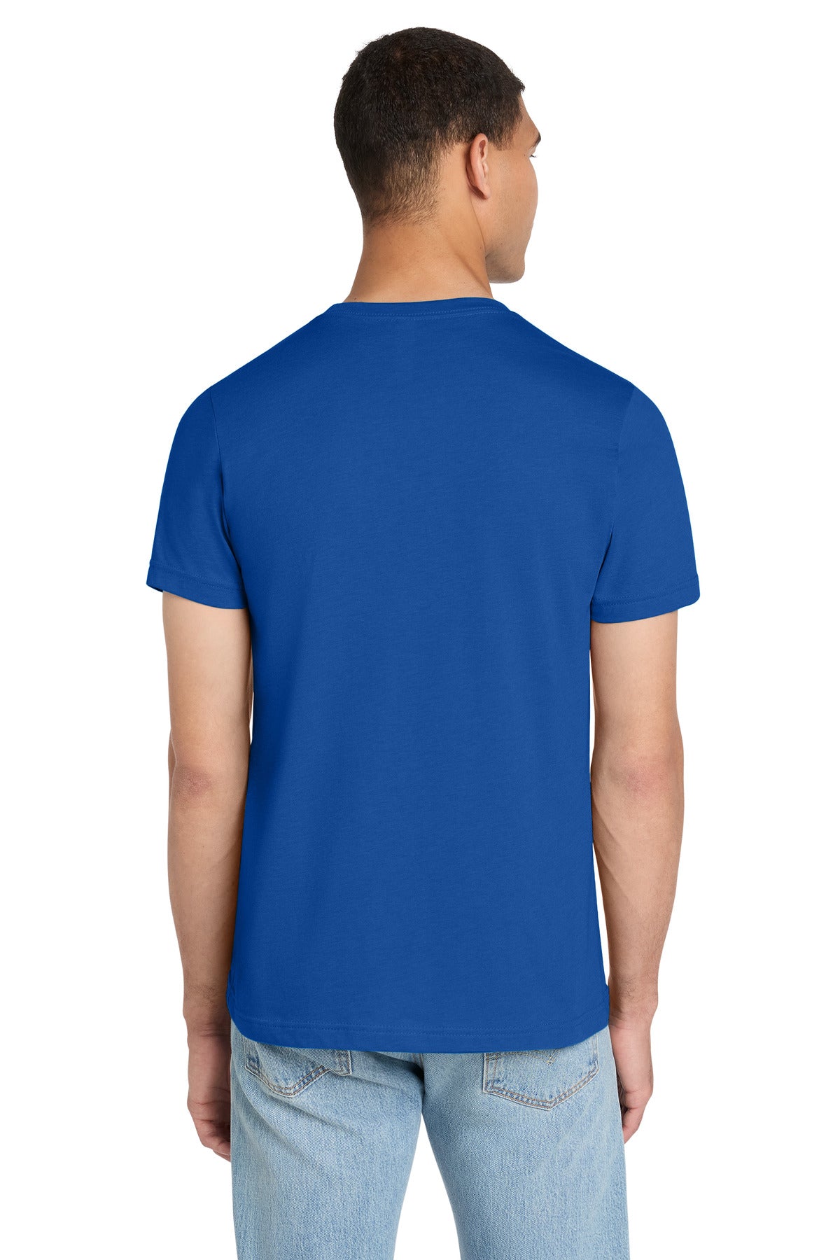 BELLA+CANVAS Unisex Heather CVC Short Sleeve Tee - Solid True Royal Blend - back