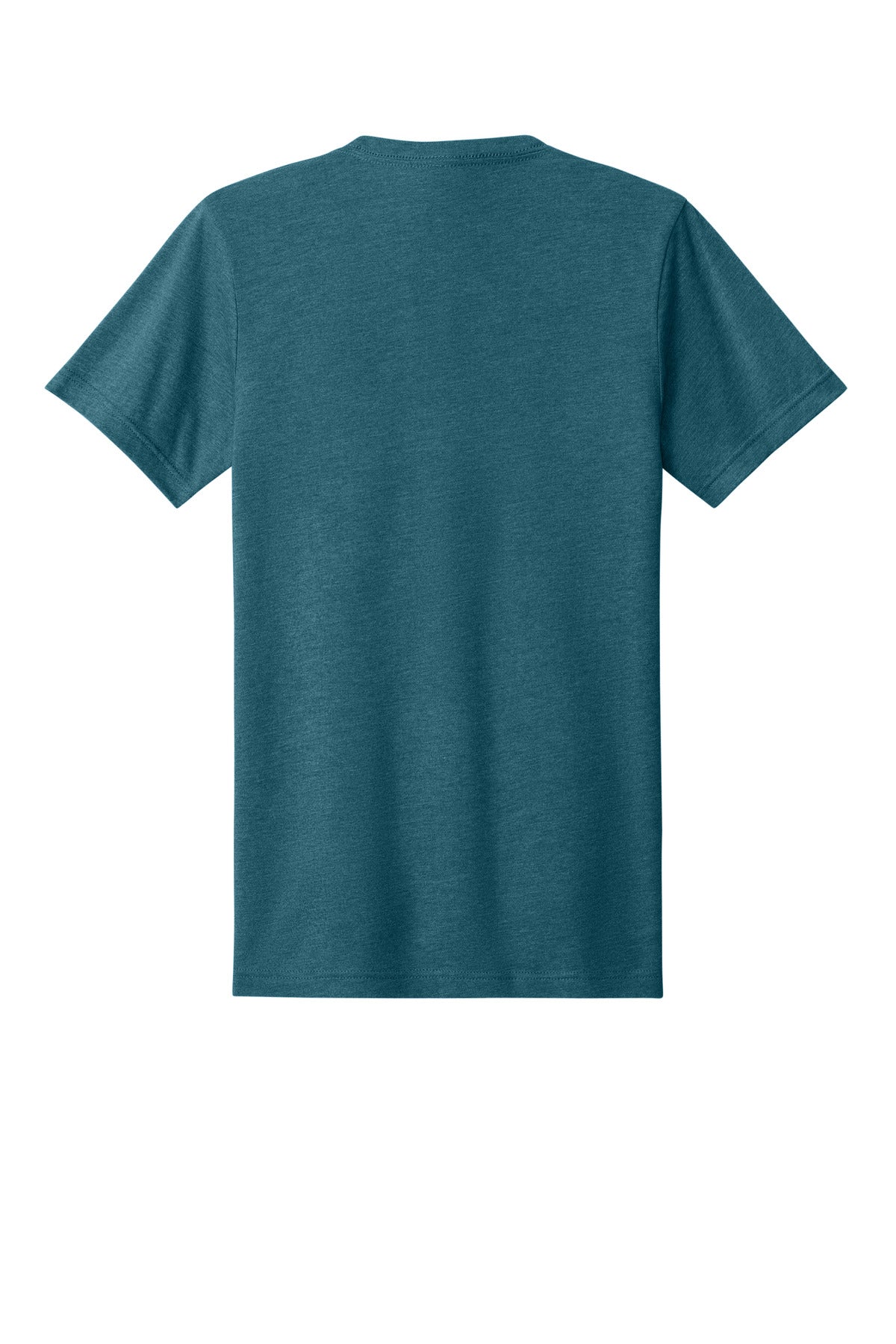 BELLA+CANVAS Unisex Heather CVC V-Neck Tee - Heather Deep Teal - flat back