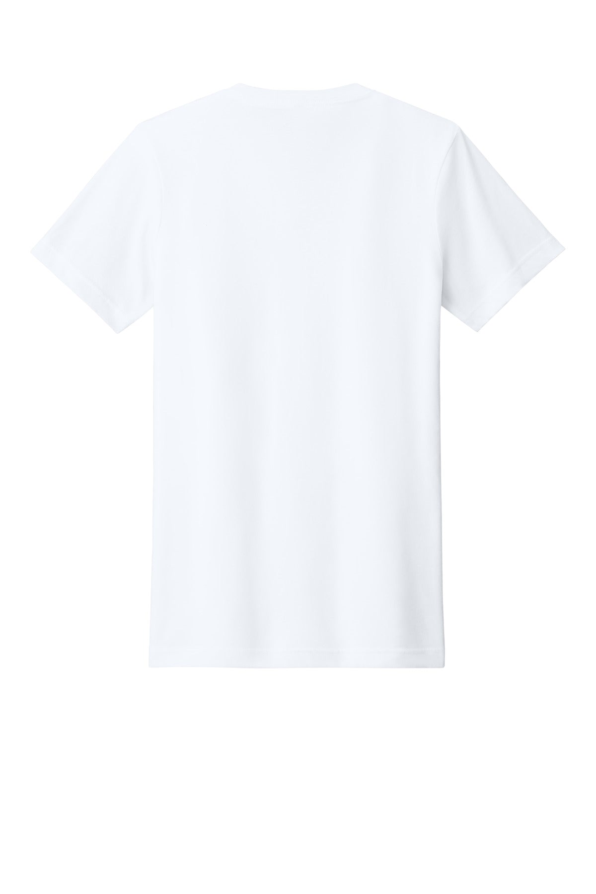 BELLA+CANVAS Unisex Heather CVC V-Neck Tee - Solid White Blend - flat back