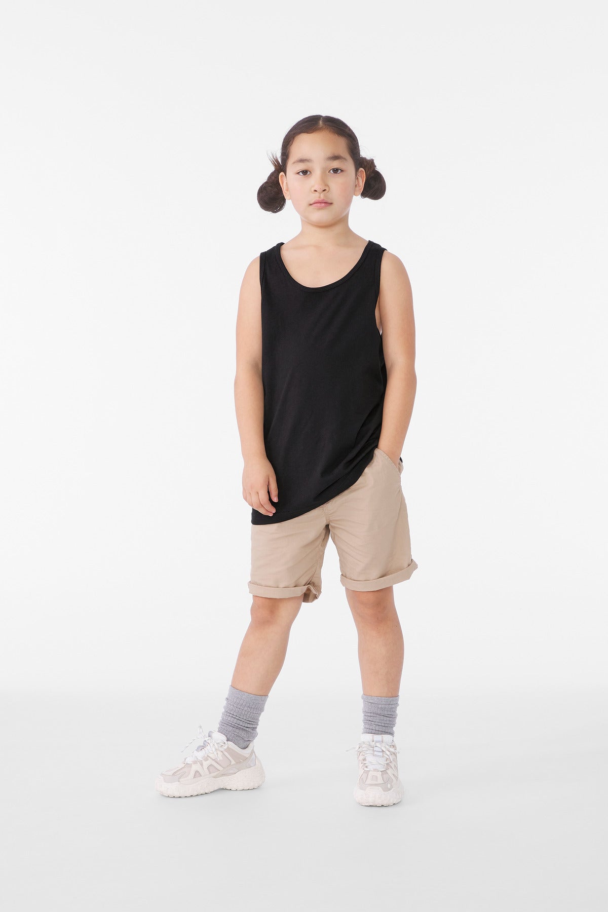 BELLA+CANVAS Youth Jersey Tank - Black - front