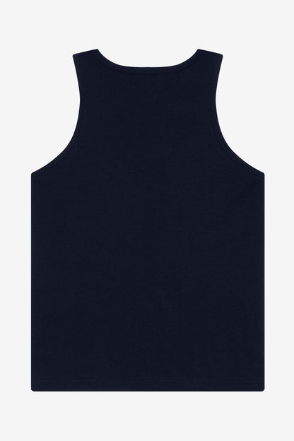 BELLA+CANVAS Youth Jersey Tank - Navy - flat back