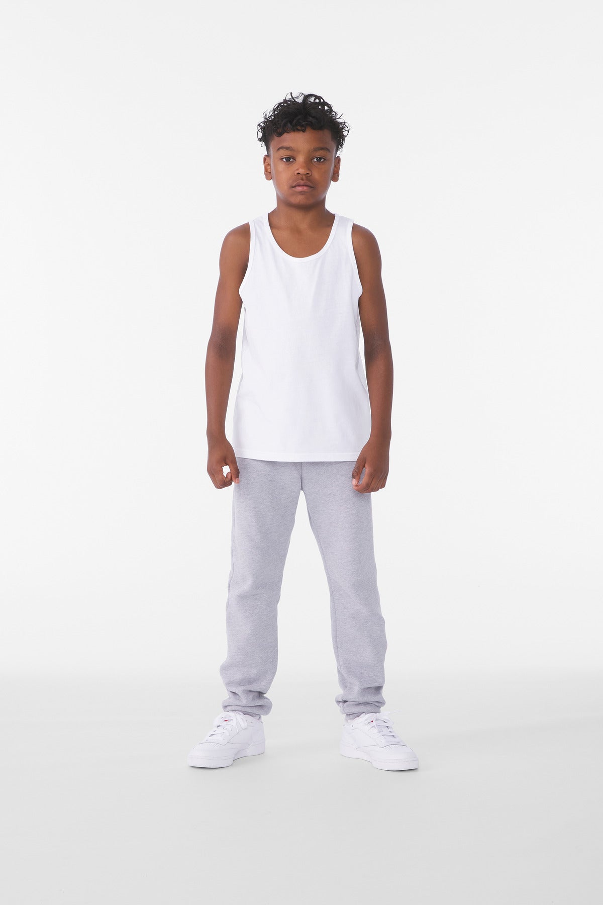 BELLA+CANVAS Youth Jersey Tank - White - front