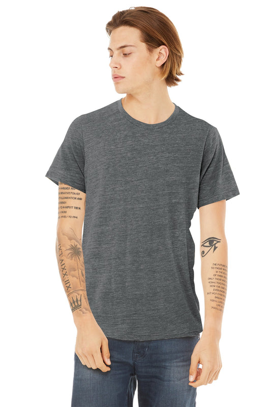 BELLA+CANVAS Unisex Poly-Cotton Short Sleeve Tee - Asphalt Slub - front