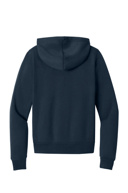 BELLA+CANVAS Youth Sponge Fleece Full-Zip Hooded Sweatshirt - Navy - flat back