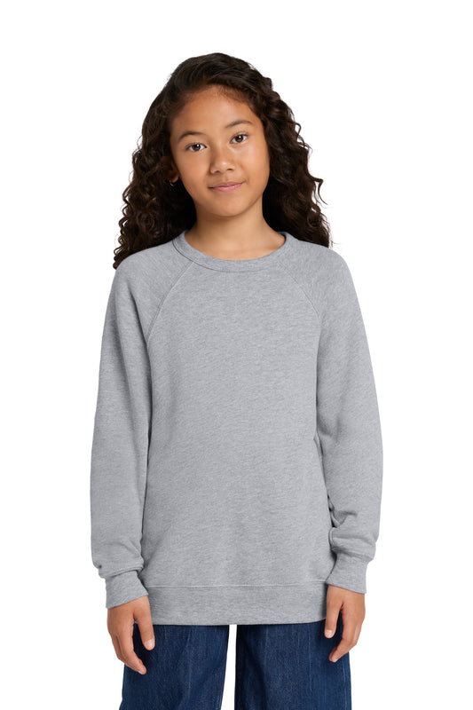 BELLA+CANVAS Youth Sponge Fleece Raglan Sweatshirt - Athletic Heather - front