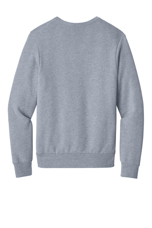 BELLA+CANVAS Unisex Sponge Fleece Classic Crewneck Sweatshirt - Athletic Heather - flat back