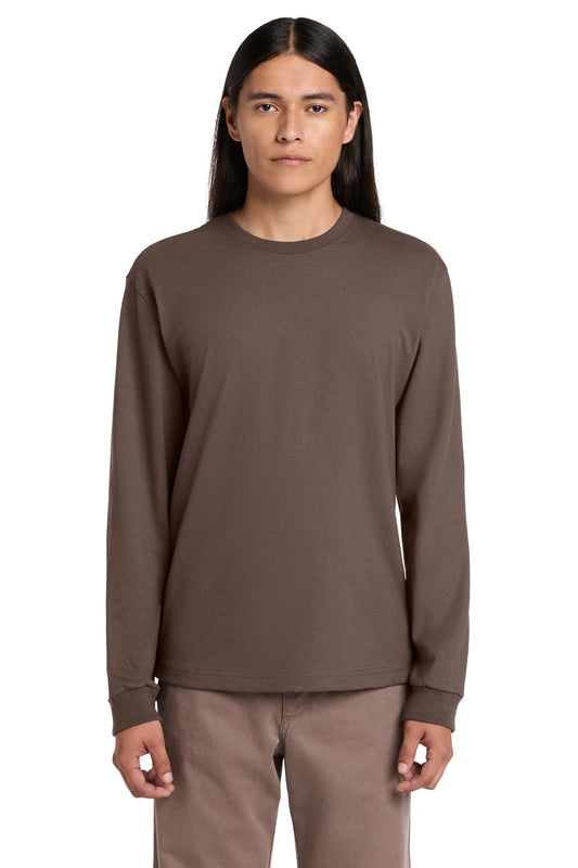 BELLA+CANVAS Unisex 7.5-Ounce Heavyweight Long Sleeve Tee - Cocoa - front