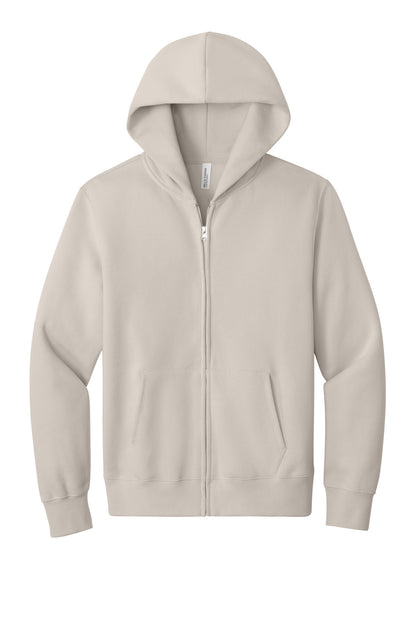 BELLA+CANVAS Unisex 10-Ounce Heavyweight Full-Zip Hooded Sweatshirt - Dust - front