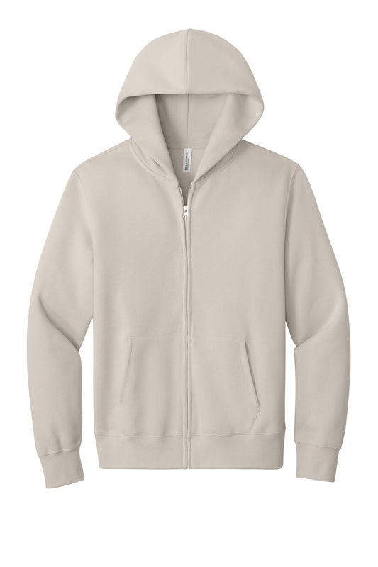 BELLA+CANVAS Unisex 10-Ounce Heavyweight Full-Zip Hooded Sweatshirt - Dust - front