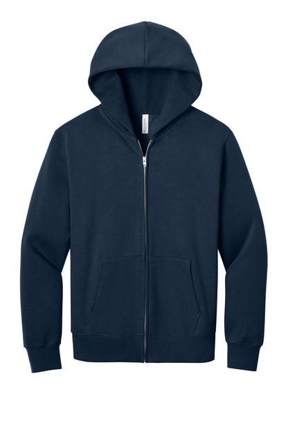 BELLA+CANVAS Unisex 10-Ounce Heavyweight Full-Zip Hooded Sweatshirt - Navy - front
