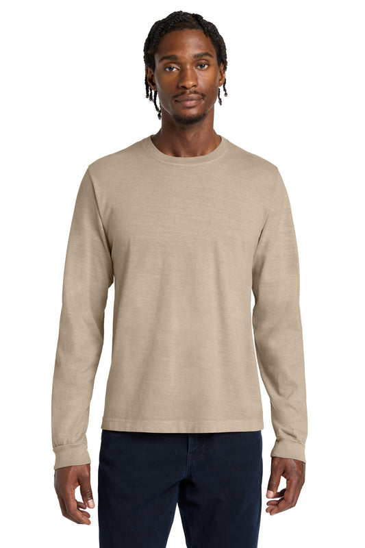 BELLA+CANVAS Unisex Heavyweight Garment-Dyed Long Sleeve Tee - Khaki - front