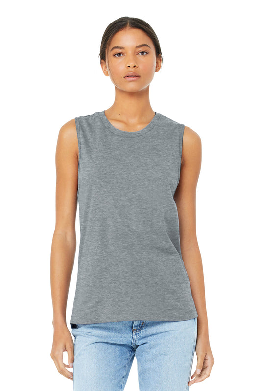 BELLA+CANVAS Women's Jersey Muscle Tank - Athletic Heather - front