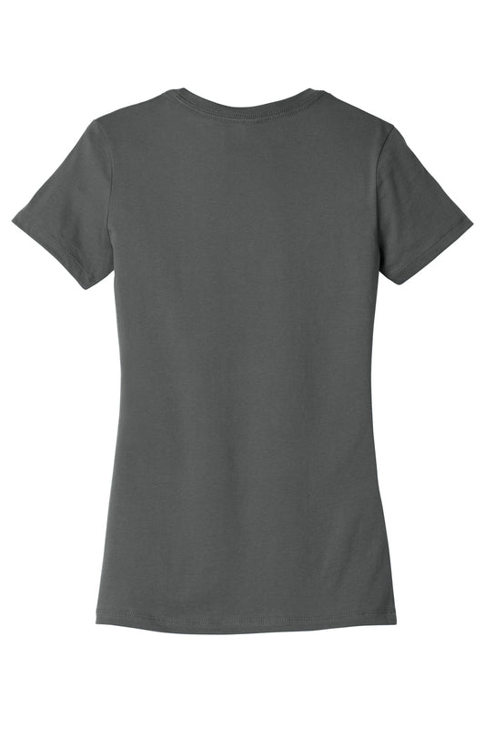 BELLA+CANVAS Women's Slim Fit Tee - Asphalt - flat back