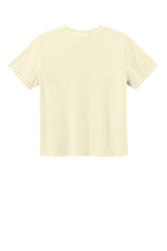 BELLA+CANVAS Women's Heavyweight Garment-Dyed Tee - Buttermilk - flat back