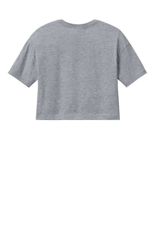 BELLA+CANVAS Women's Jersey Crop Tee - Athletic Heather - flat back