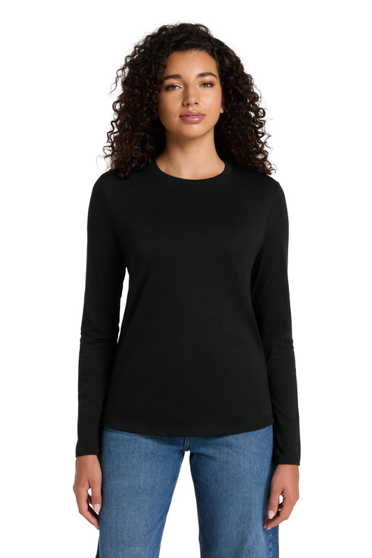 BELLA+CANVAS Women's Jersey Long Sleeve Tee - Black - front