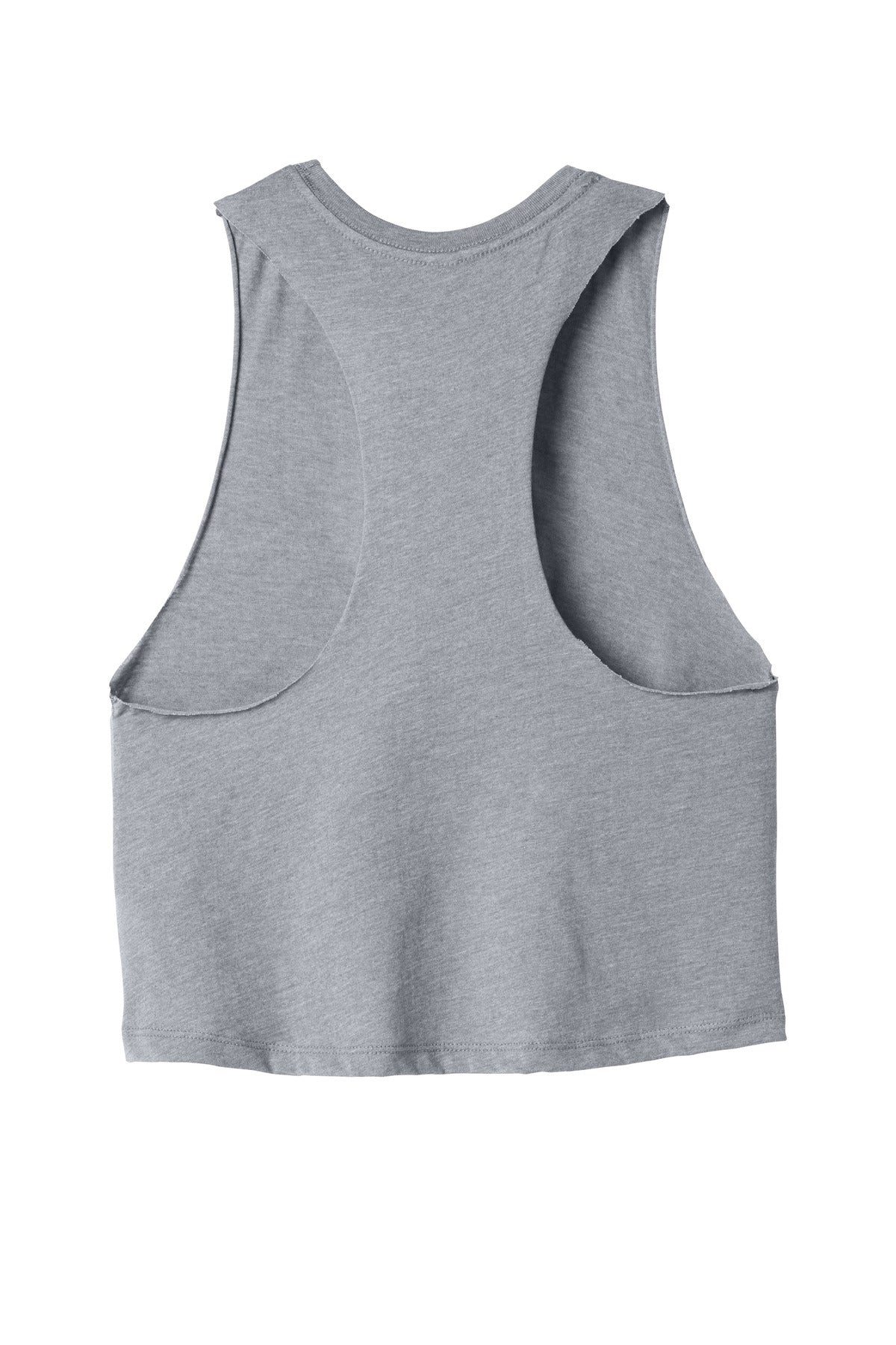 BELLA+CANVAS Women's Racerback Cropped Tank - Athletic Heather - flat back