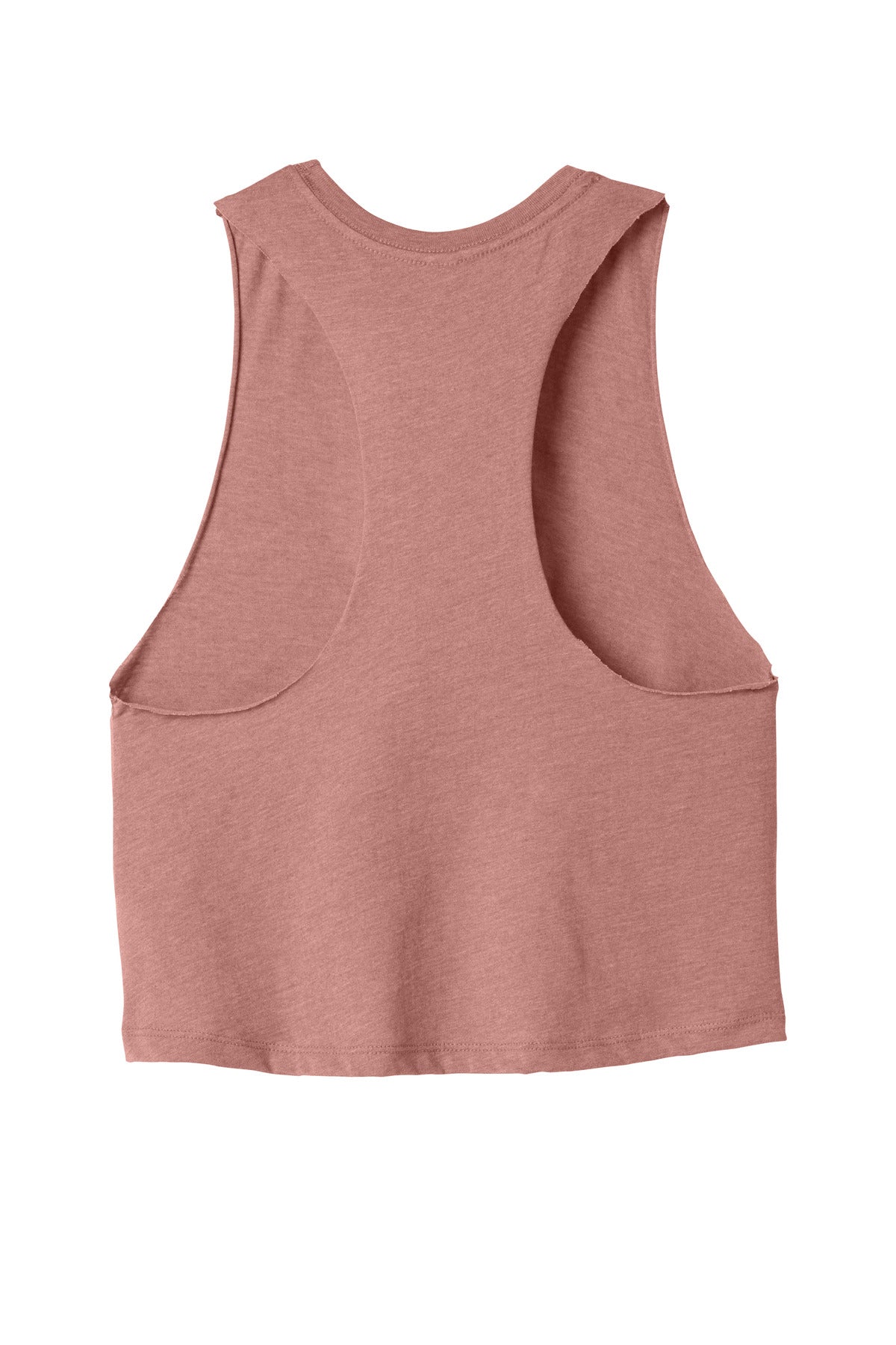 BELLA+CANVAS Women's Racerback Cropped Tank - Heather Mauve - flat back