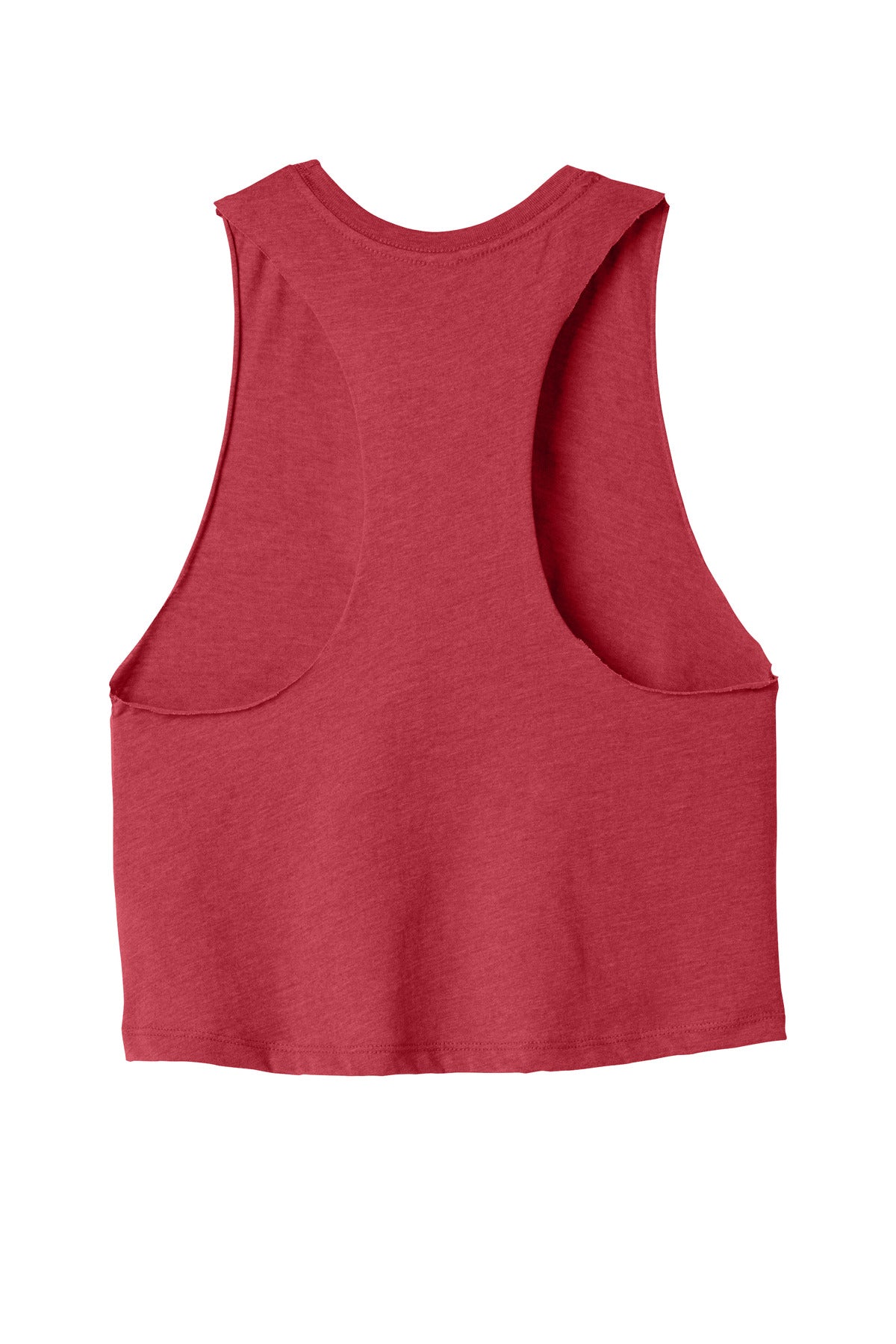 BELLA+CANVAS Women's Racerback Cropped Tank - Heather Red - flat back