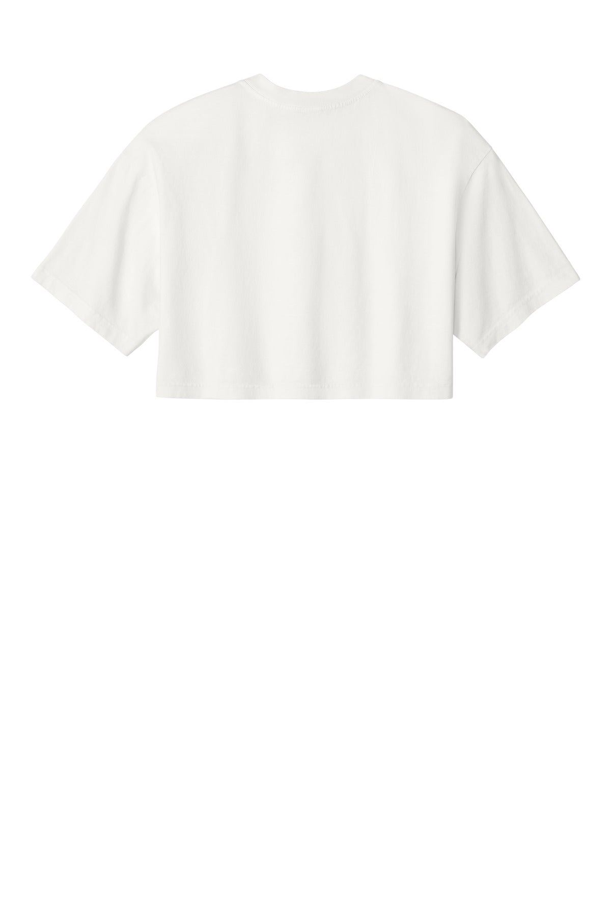 BELLA+CANVAS Women's Heavyweight Garment-Dyed Cropped Tee - Vintage White - flat back