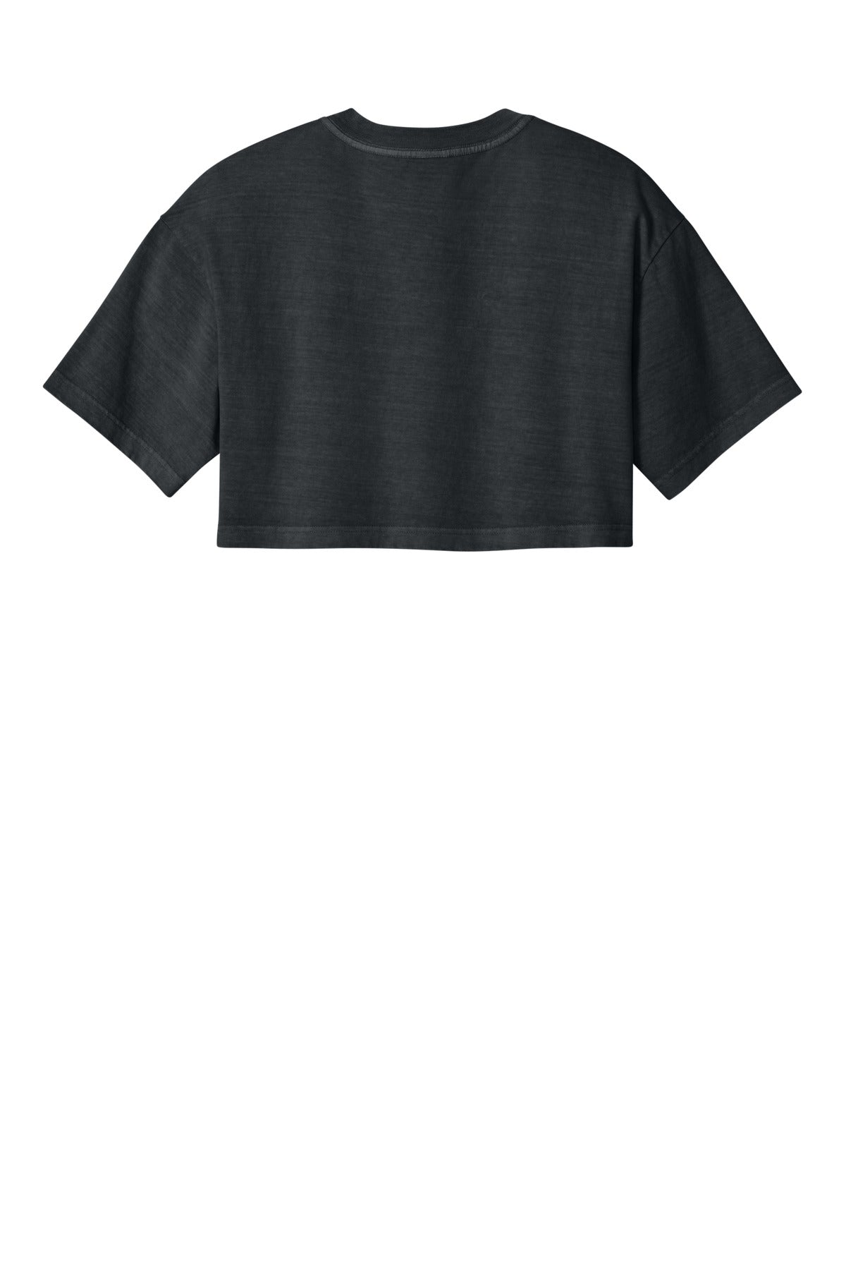 BELLA+CANVAS Women's Heavyweight Garment-Dyed Cropped Tee - Washed Black - flat back