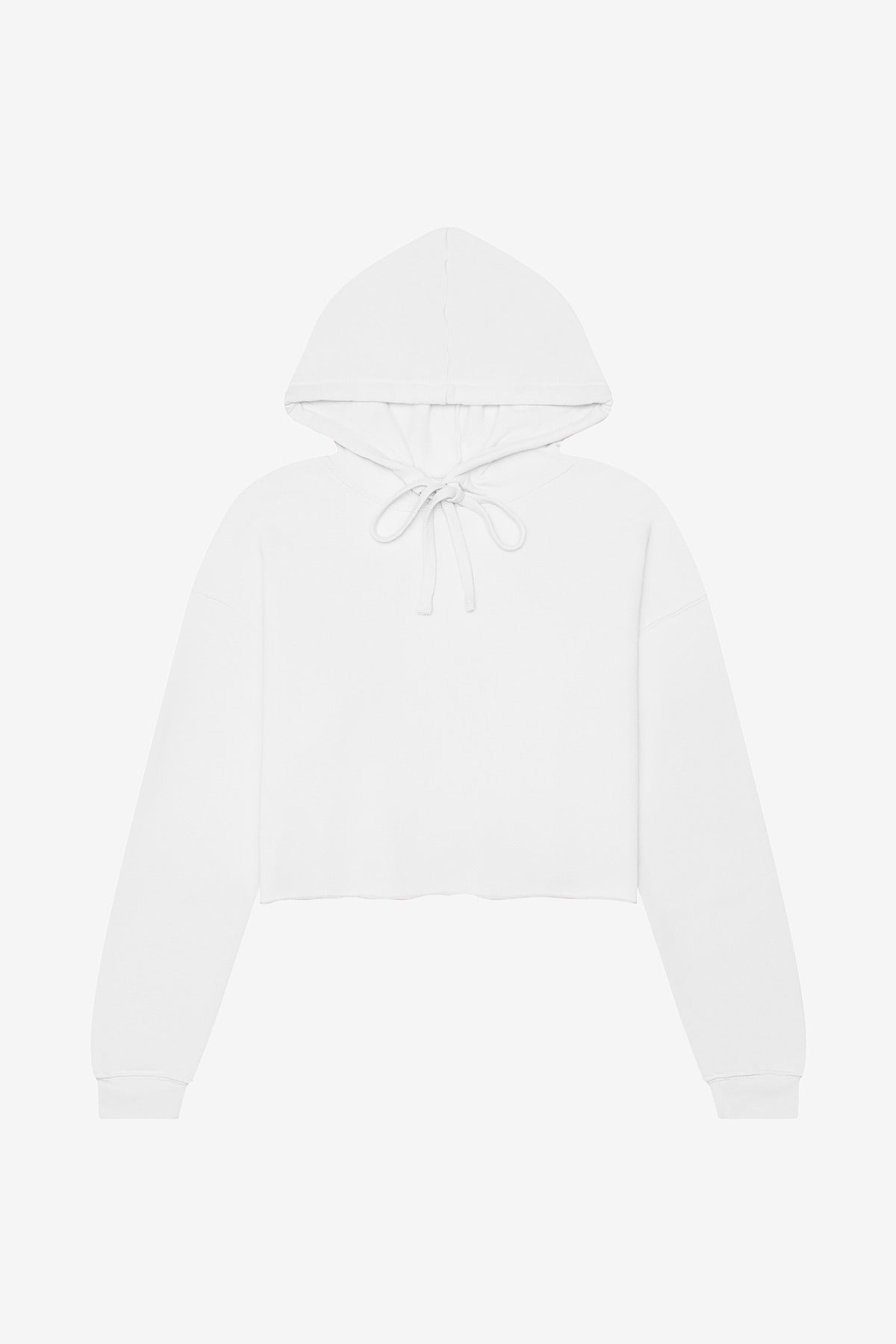 BELLA+CANVAS Women's Sponge Fleece Cropped Fleece Hoodie - White - front