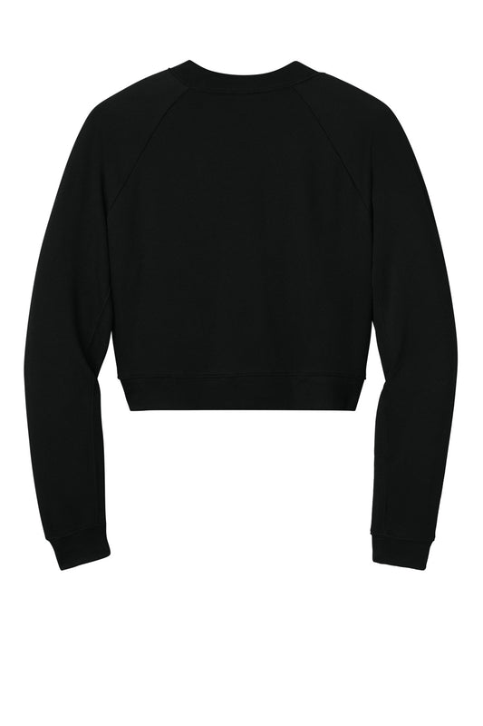 BELLA+CANVAS Women's Raglan Pullover Sponge Fleece - Black - flat back