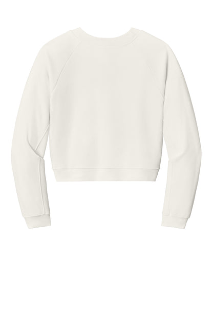 BELLA+CANVAS Women's Raglan Pullover Sponge Fleece - Vintage White - flat back