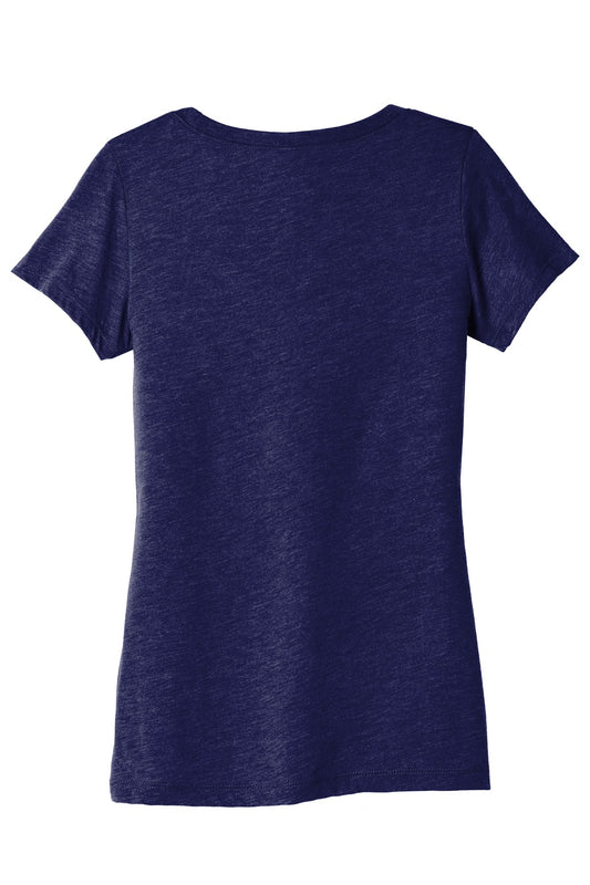 BELLA+CANVAS Women's Triblend Short Sleeve Tee - Navy Triblend - flat back