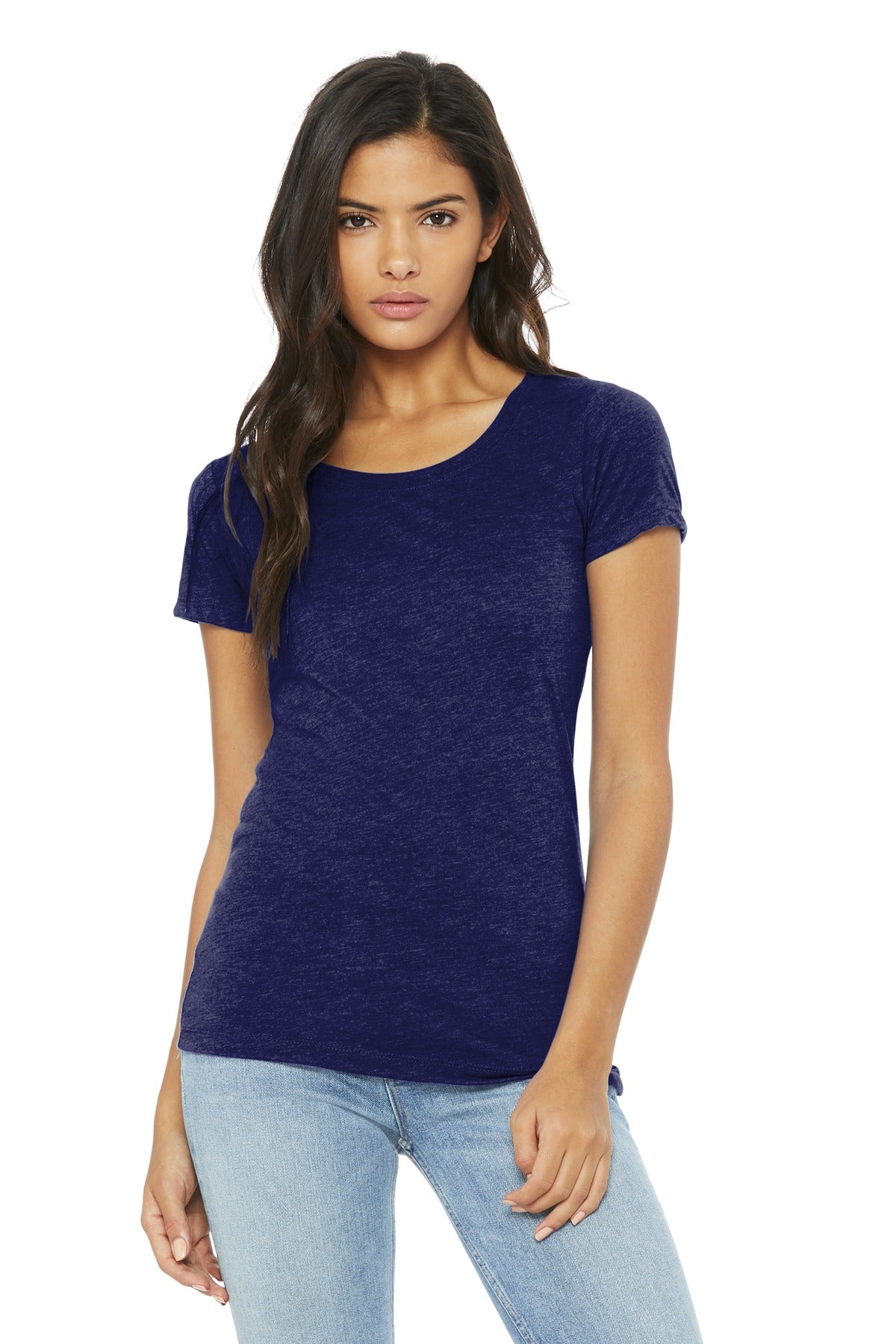 BELLA+CANVAS Women's Triblend Short Sleeve Tee - Navy Triblend - front