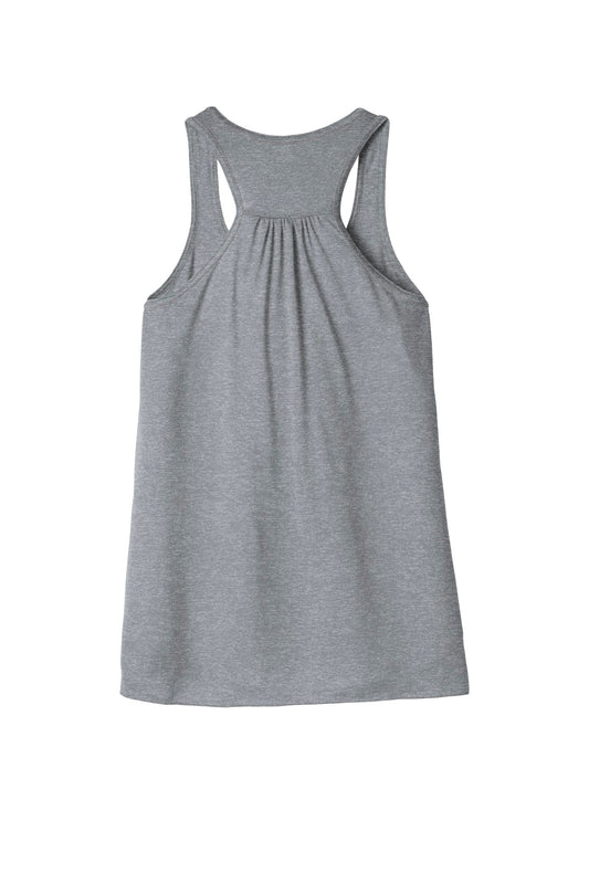 BELLA+CANVAS Women's Flowy Racerback Tank - Athletic Heather - flat back