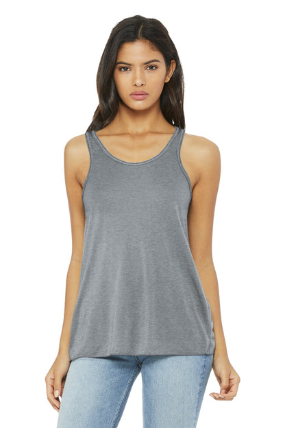 BELLA+CANVAS Women's Flowy Racerback Tank - Athletic Heather - front