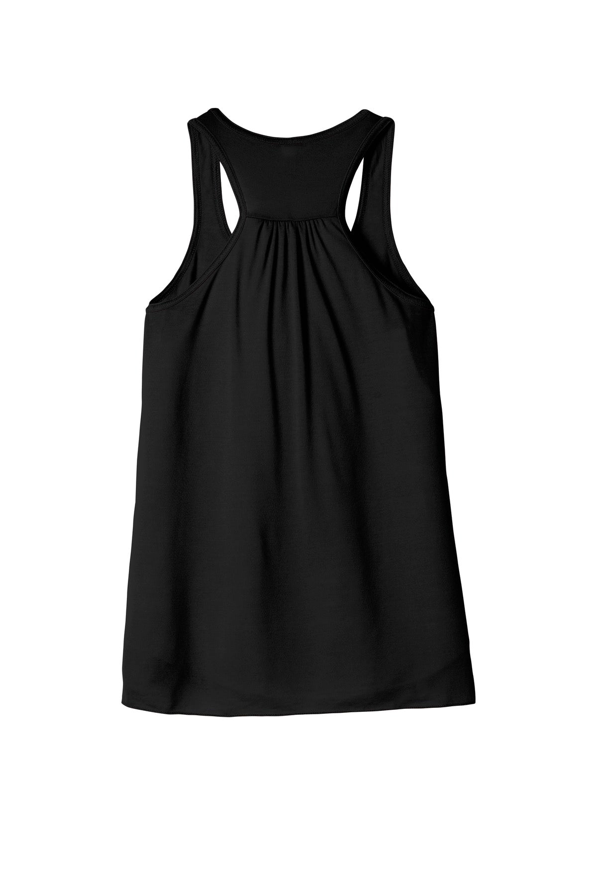 BELLA+CANVAS Women's Flowy Racerback Tank - Black - flat back